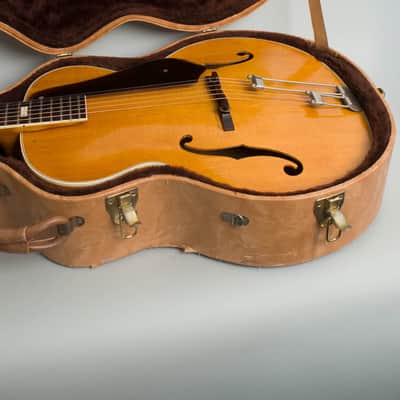 Epiphone  Spartan Arch Top Acoustic Guitar (1946), ser. #54483, brown hard shell case. image 12