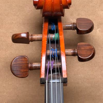 Yamaha VC5 4/4 Cello Outfit 2007 - Natural Poly Varnish (w/ Gig Bag) image 3