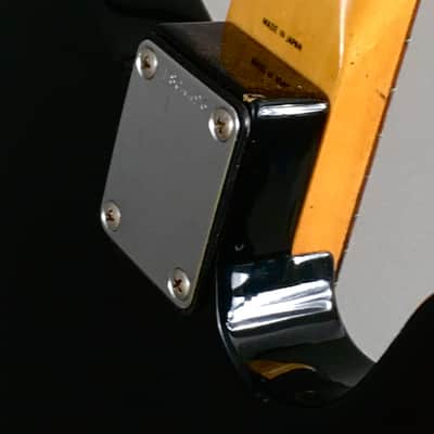 LEFTY! Vintage 1987 Fender MIJ 70s Reissue Telecaster Relic Custom Color Black Tele FujiGen Collector Series CTL50L HSC image 9