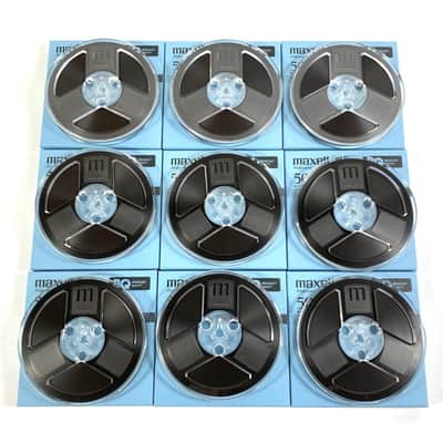 Maxell XLI 50-30B BQ Open Reel Tape Black Lot of 9　TGHM image 3
