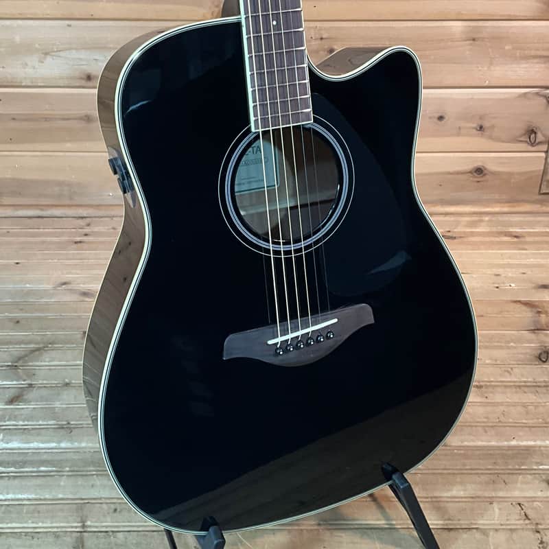 Yamaha FGC-TA TransAcoustic Acoustic Guitar - Black image 1