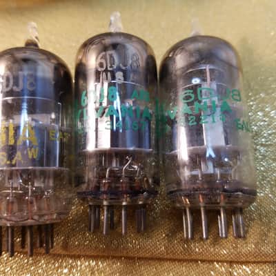 Sylvania etc. ONE (1) 6DJ8 tNOS AT1000 TESTED Vacuum Tube ECC88 dual triode 1965-1972 image 3