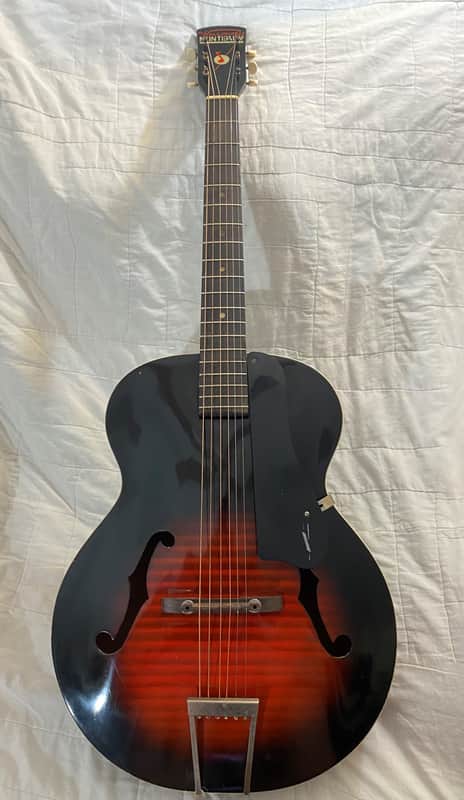 Vintage Harmony H-950 Monterey Leader 1954 Red Flamed Burst image 1