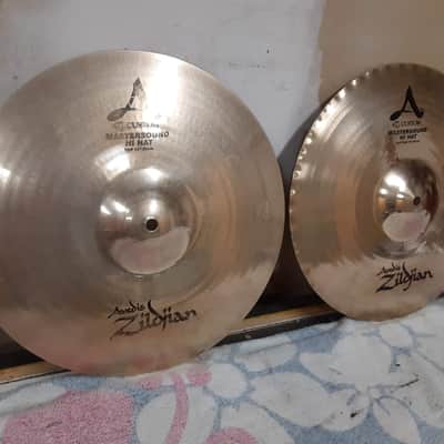 Zildjian 14" A Custom Mastersound Hi-Hat Cymbals (Pair) 1999 - Present - Brilliant image 2