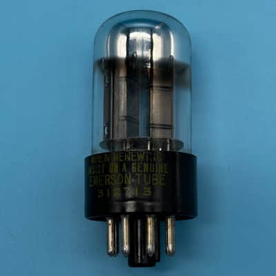 1950s Sylvania 6SN7GTB Vintage Chrome Top Black Plate Emerson Preamp Tube! T302 image 2