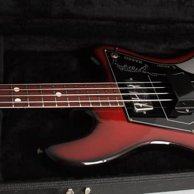 Wandre  Tigre Semi-Hollow Body Electric Bass Guitar (1965), black tolex hard shell case. image 14