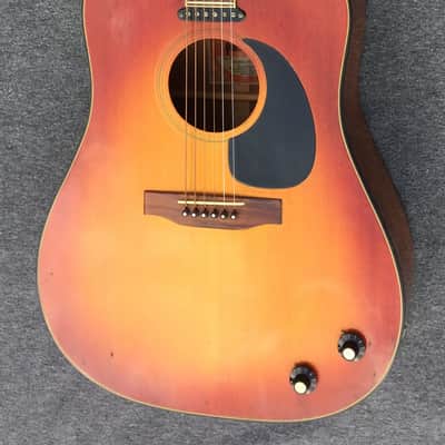 Gibson J-160E 1973 Cherry Sunburst mini P90 pickup image 1