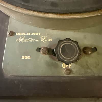 Rek-O-Kut TR-12H Record lathe and transcription turntable Rondine L-34 PLEASE READ Rek-O-Kut 1950s image 4