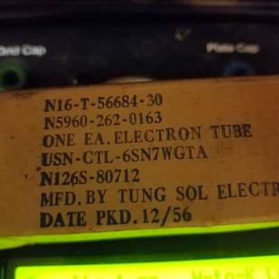 Tung-Sol JAN-CTL-6SN7WGTA tNOS AT1000 TESTED Vacuum Tube military brown base dual triode 1956-1962 image 13