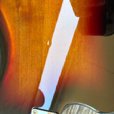 Squier Bass Vi loaded Body project parts caster - Sunburst electric guitar image 11