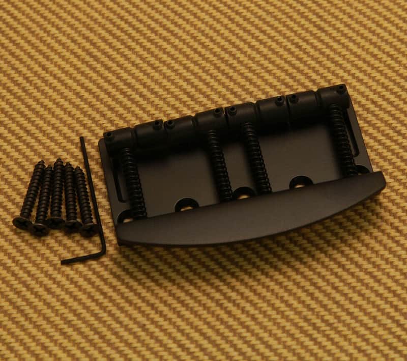 5C400B Hipshot Black Vintage 4-String Bass Bridge image 1