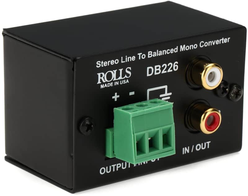 Rolls DB226 Stereo Line to Balanced Mono Converter image 1