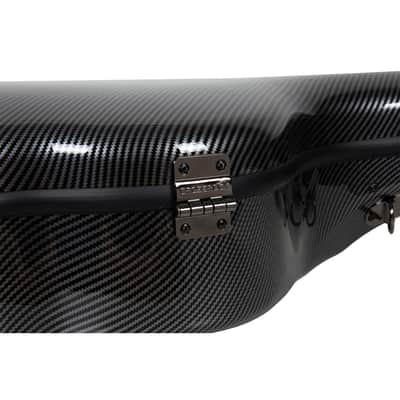 Crossrock Ultra-light Fiberglass Case-Fits 4/4 Classical Nylon String Guitars, includes Protective Cover, Interior Compartment, TSA Lock, Weight 6.4lb-Black image 6