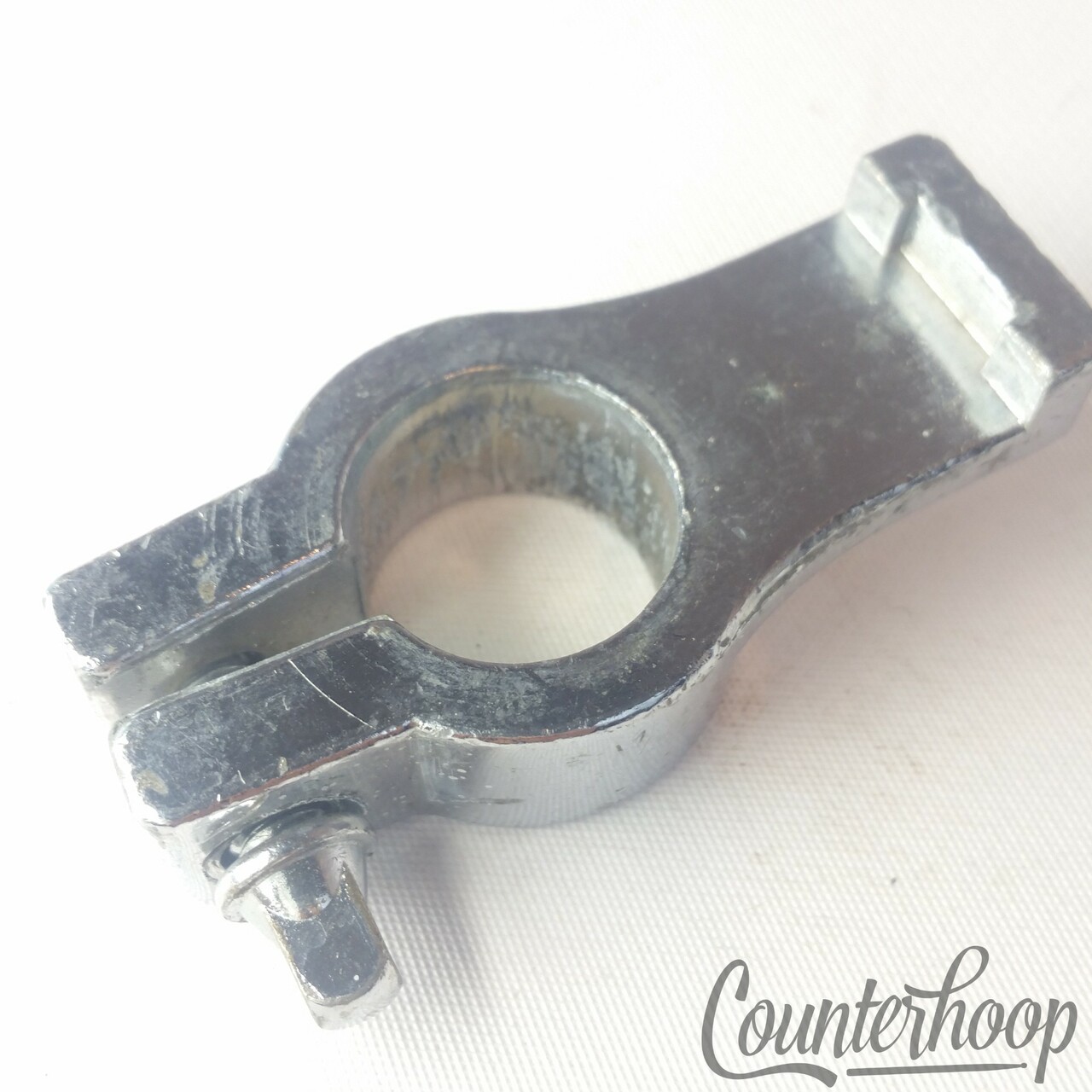 3/4" Memory Lock Chrome Stand/Mount Tube Clamp Parts w/Set Screw T-Rod Drum Part — main photograph