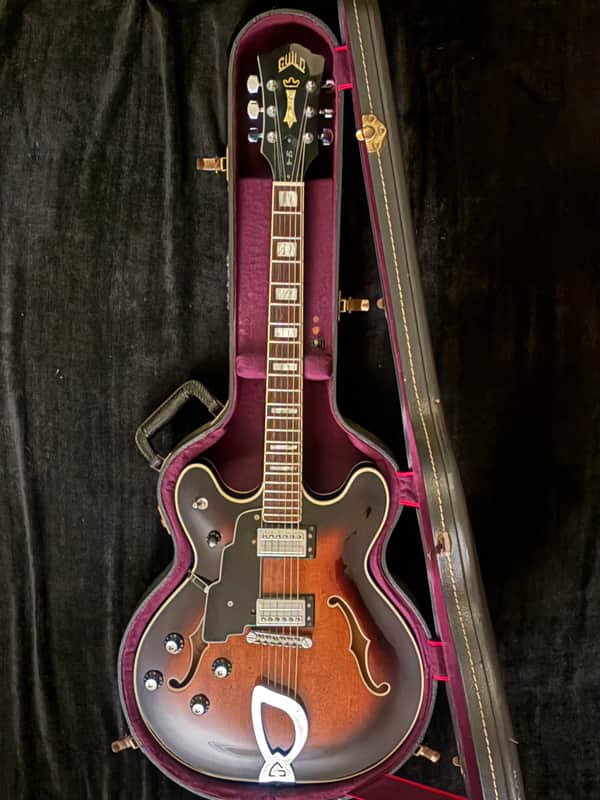 c. 1980 Guild Starfire SF-4 Semi-Hollow body guitar - Tobacco Burst L/H image 1