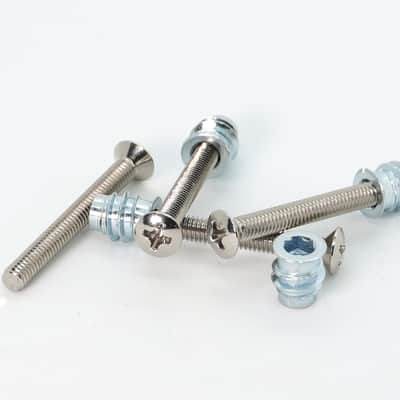 Nectite Machine Screws and Threaded Inserts for Bolt-On Necks Stainless Steel imagen 2