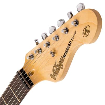 Vintage V6 ReIssued Electric Guitar ~ Candy Apple Blue image 12