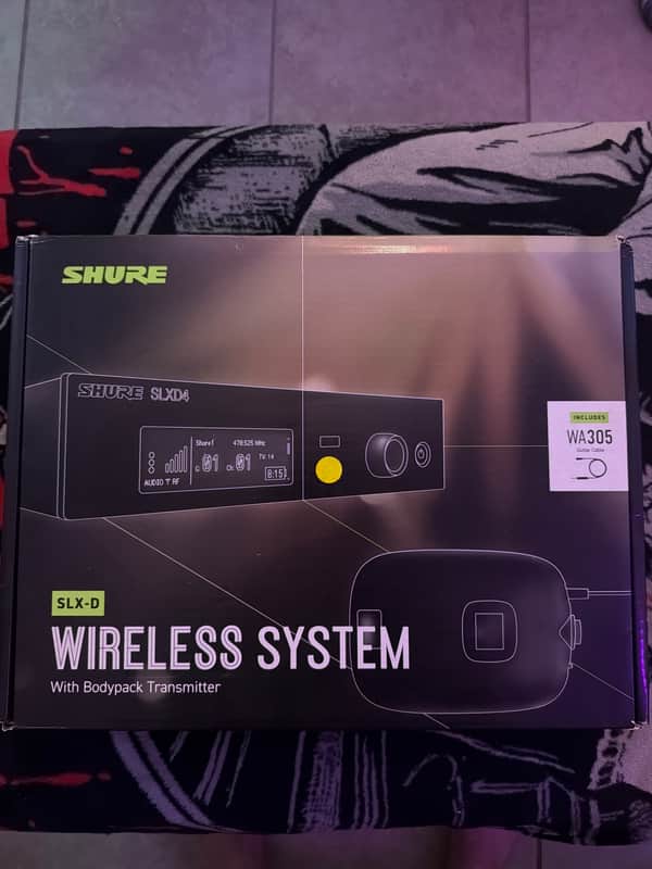 Shure SLX-D14 G58 Band wireless guitar system image 1