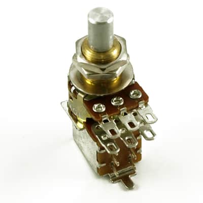 Bourns Pro Audio PDB183 Dual-Gang Mini Guitar Pot. Solid Shaft W/ Push-Pull Switch 250k ±20% Tolerance