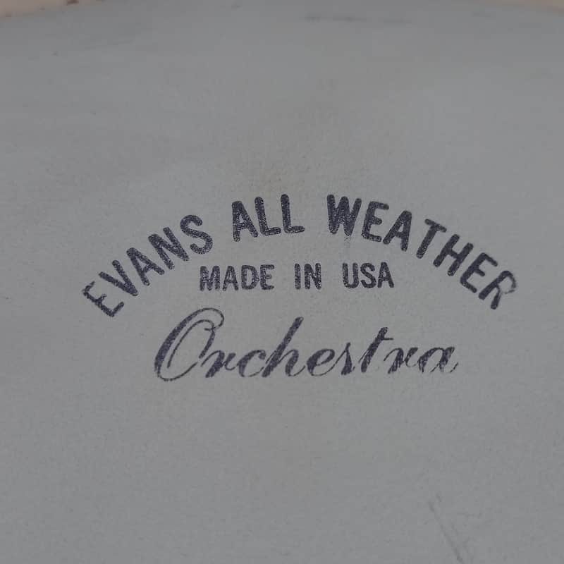 Evans Rare All Weather Orchestra 13" 50s-60s  - Vintage coated white image 1