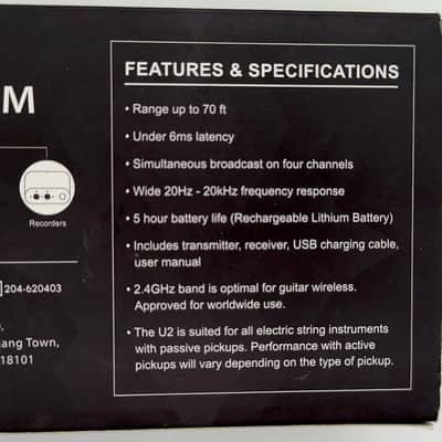 XVIVE U2 Guitar Wireless System (Carbon Fiber) image 2