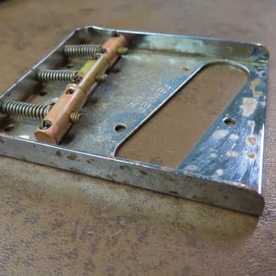 AGED Fender USA PAT PENDING Telecaster BRIDGE vintage 3 saddle RELIC 52 Tele Nocaster MEDIUM-HEAVY relic image 10