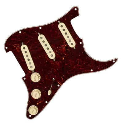 Fender Pre-Wired Strat® Pickguard, Custom Shop Fat 50's SSS, Tortoise Shell - 0992340500 Bundle w/ 12-Pack Guitar Pick and Liquid Audio Polishing Cloth image 6