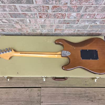 Vintage 1974 Fender Stratocaster Electric Guitar w/ Tweed Hardshell Case! Staggered Pole Pickups, Tuxedo Plastic! image 10