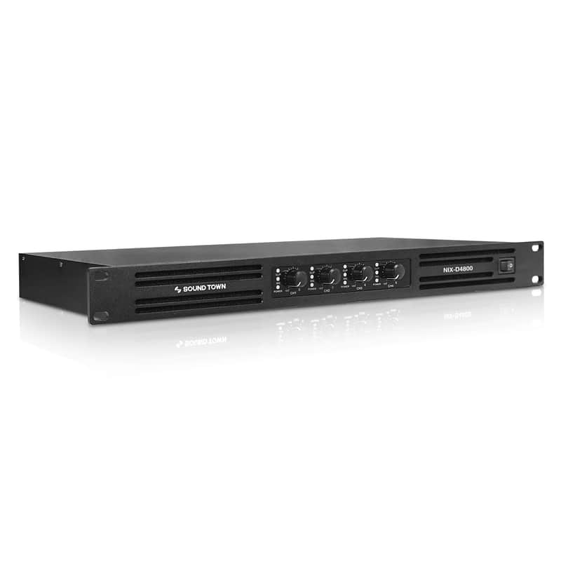 NIX-D4800 | 1U Class-D 4-Channel PA/DJ Power Amplifier, 4 x 720W RMS at 4-ohm, Aluminum Panel, Conference Installations image 1