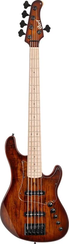 Cort GBFUSION5ABB GB Series Fusion 5 String Bass Guitar. Antique Brown Burst image 1