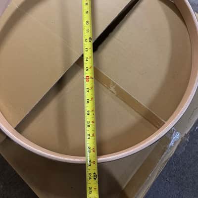 23” Classic Maple Bass Drum Hoops Pair - Vintage Black Oyster image 17
