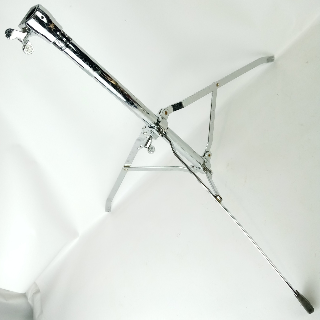 Rogers Tripod Stand Base Chrome Single-Braced 7/8" Tube Receiver Cymbal/Drum 80s — main photograph