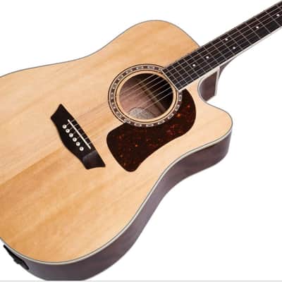 Washburn HD10SCE Heritage Series Dreadnought Cutaway Solid Spruce 6-String Acoustic-Electric Guitar image 6