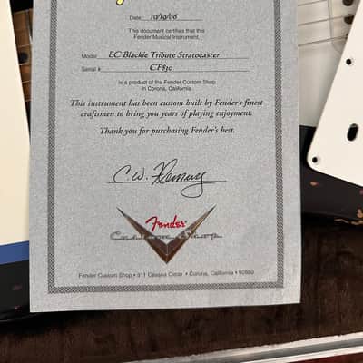 Fender Custom Shop Masterbuilt Chris Fleming Eric Clapton "Blackie" Tribute 2006 - Black Relic image 3