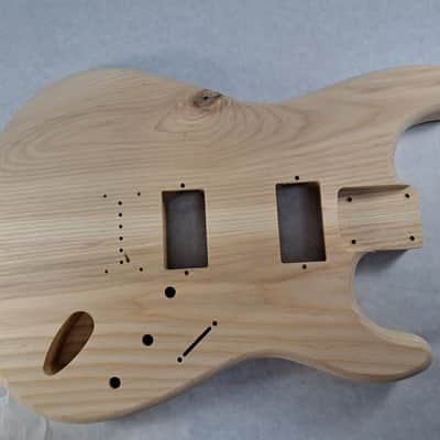 Unfinished Ash HxH Hardtail guitar body - fits Fender Strat Stratocaster necks J2421 image 1
