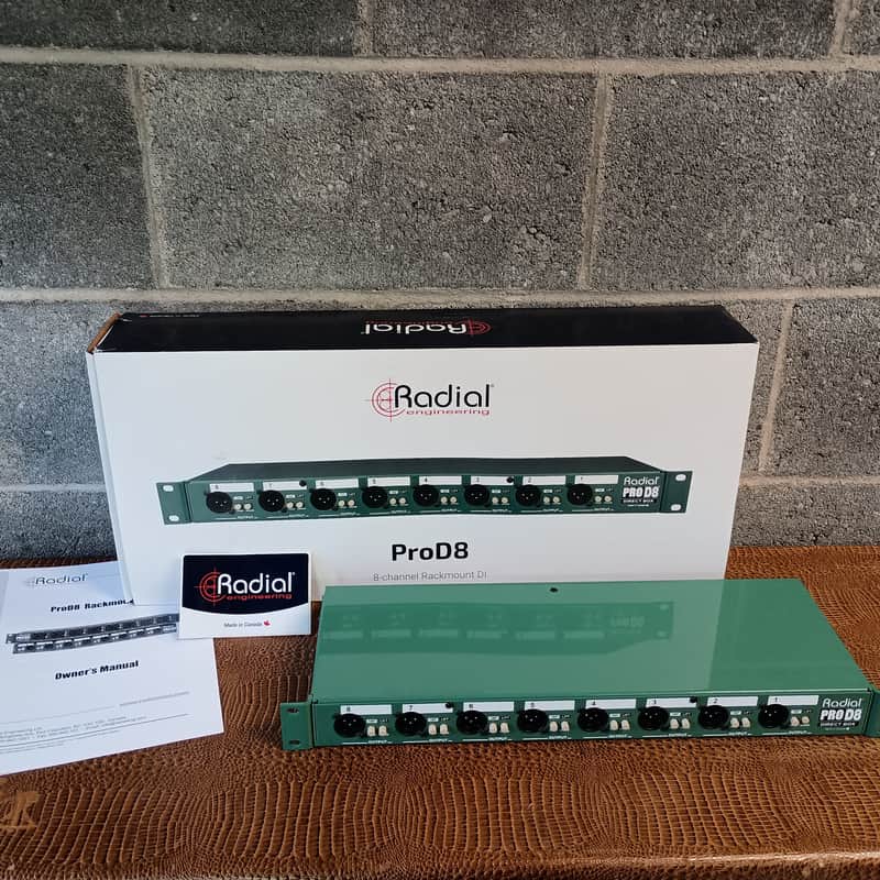Radial ProD8 8-channel Passive Instrument Direct Box - Green image 1