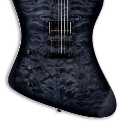 ESP LTD PHOENIX-1000 Electric Guitar. Left Handed Quilted Maple See Thru Black Sunburst image 2
