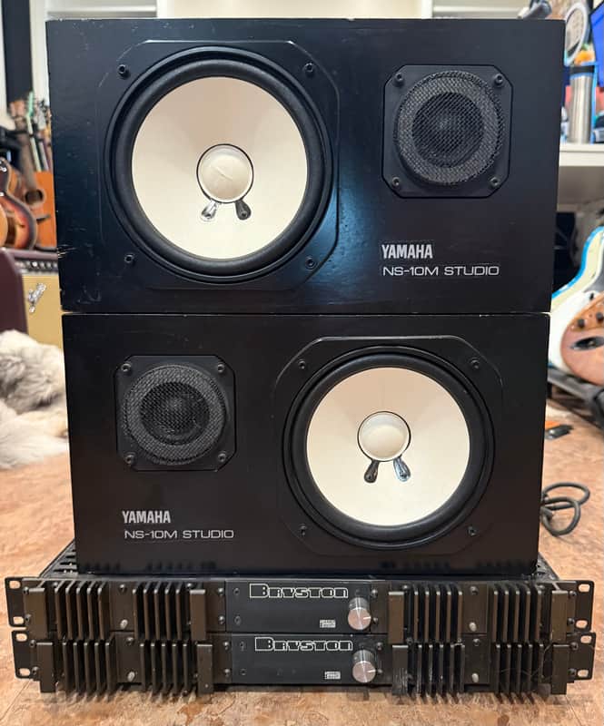 Yamaha NS-10M Studio Matched Pair + 2 Bryston 2B-LP Amps – Classic Studio Monitor System – $1,750 image 1
