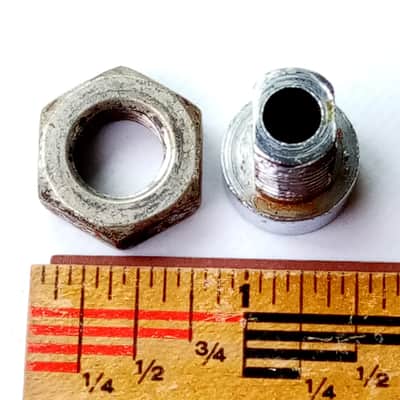 Sonor Teardrop Muffler Shell-Mount Squared-Off Bracket+Hex Nut Vintage60s German image 2
