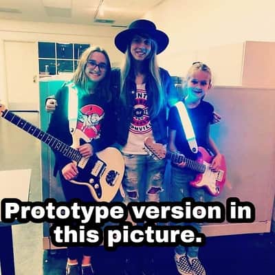 LED Guitar Strap Handmade White One Button Control Rechargeable With Charger add on image 10