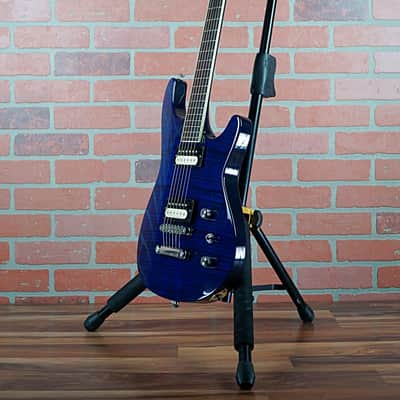 Jackson USA Custom Shop SLS Soloist Flame Maple Top Indy Blue 1997 OHSC image 5