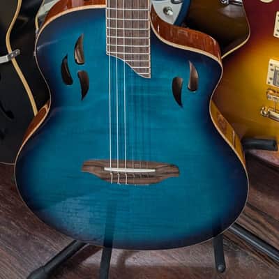 Ortega Tour Player Series RTPDLX-FMA Thinline Crossover Electric Nylon String Guitar image 1
