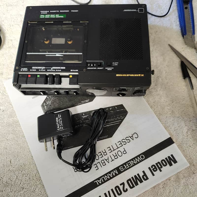 Very Clean Rebuilt Marantz PMD221 Full & 1/2 Speed Cassette Recorder image 1