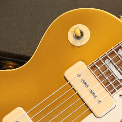 1998 Gibson Custom Shop 1956 Historic Reissue Les Paul Electric Guitar All Gold + OHSC image 3