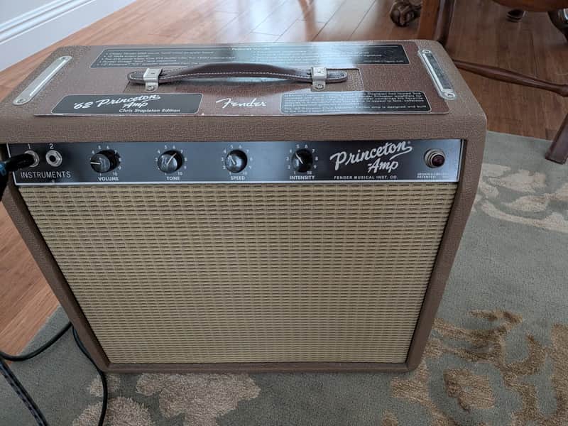 Fender Chris Stapleton Signature '62 Princeton 1x12" 12-Watt Guitar Combo 2019 - Present - Brown Vinyl with Wheat Grille Cloth image 1