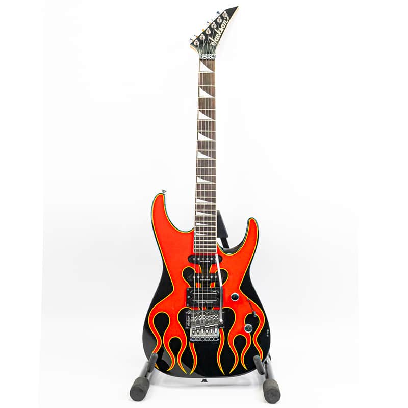 2002 Jackson DK2 Pro Dinky Electric Guitar – Hot Rod Flames, Floyd