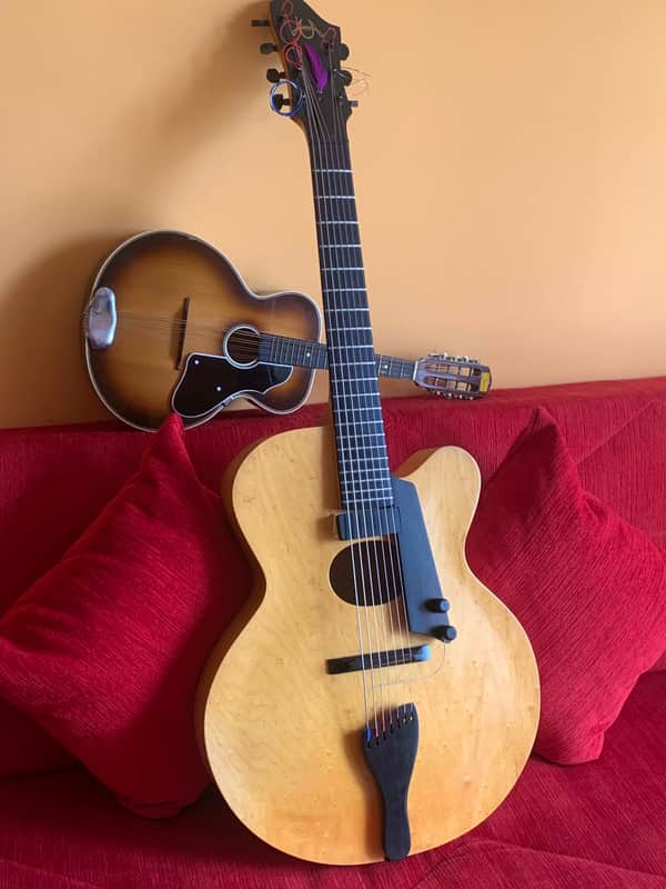 Dale Unger's American Archtop VINTAGE, OVAL, 7 STRING, American Dream 1996 - Natural Bird's Eye Maple image 1