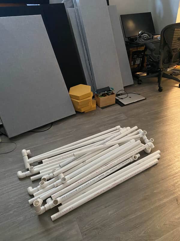 VocalBoothToGo 38" x 38" x 80" PVC Pipe DIY Vocal Booth Frame image 1