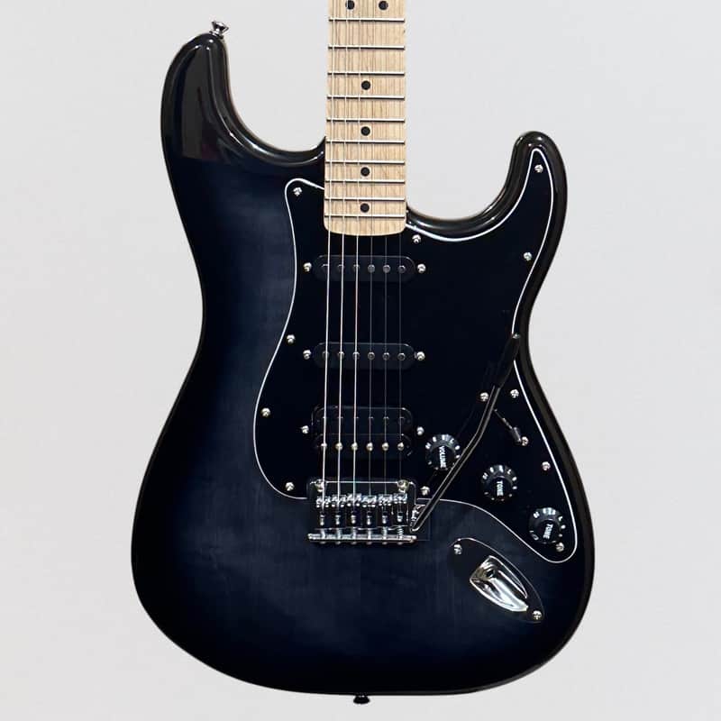 Fender Squier Affinity Series Stratocaster FMT HSS Electric Guitar - Black Burst image 1