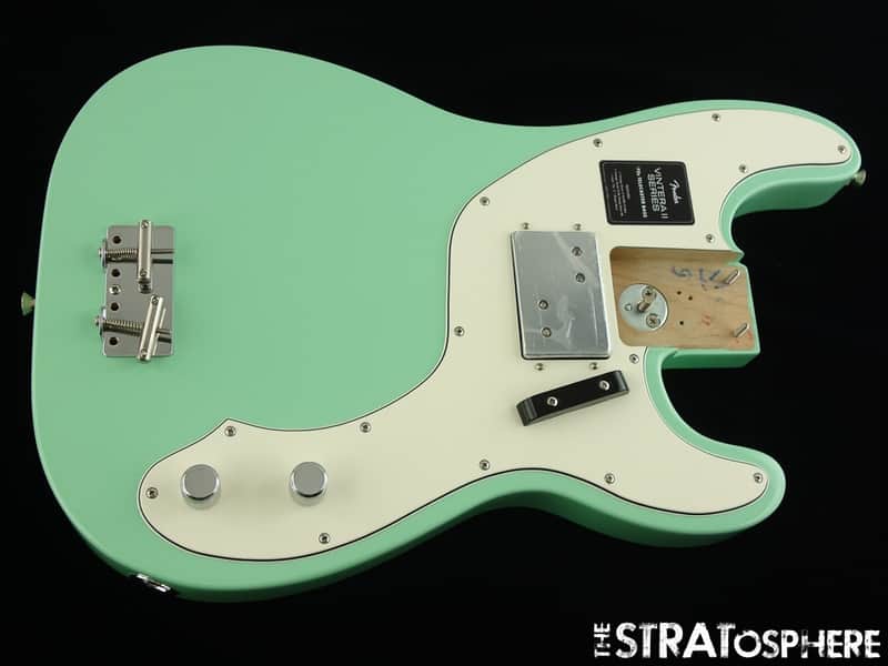 Fender Vintera II 70s Telecaster BASS, LOADED BODY Tele Bass Alder Surf Green image 1